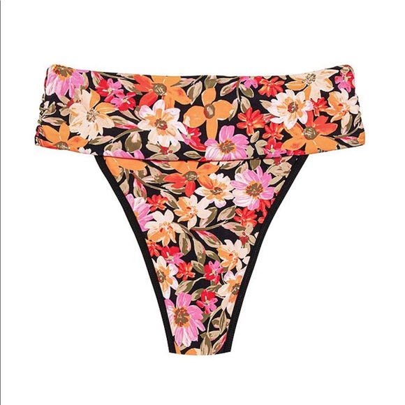 2 PIECE FOR LOVE & LEMONS Vienna Floral Underwire Swim Top High Waist Bottom set - Picture 5 of 6
